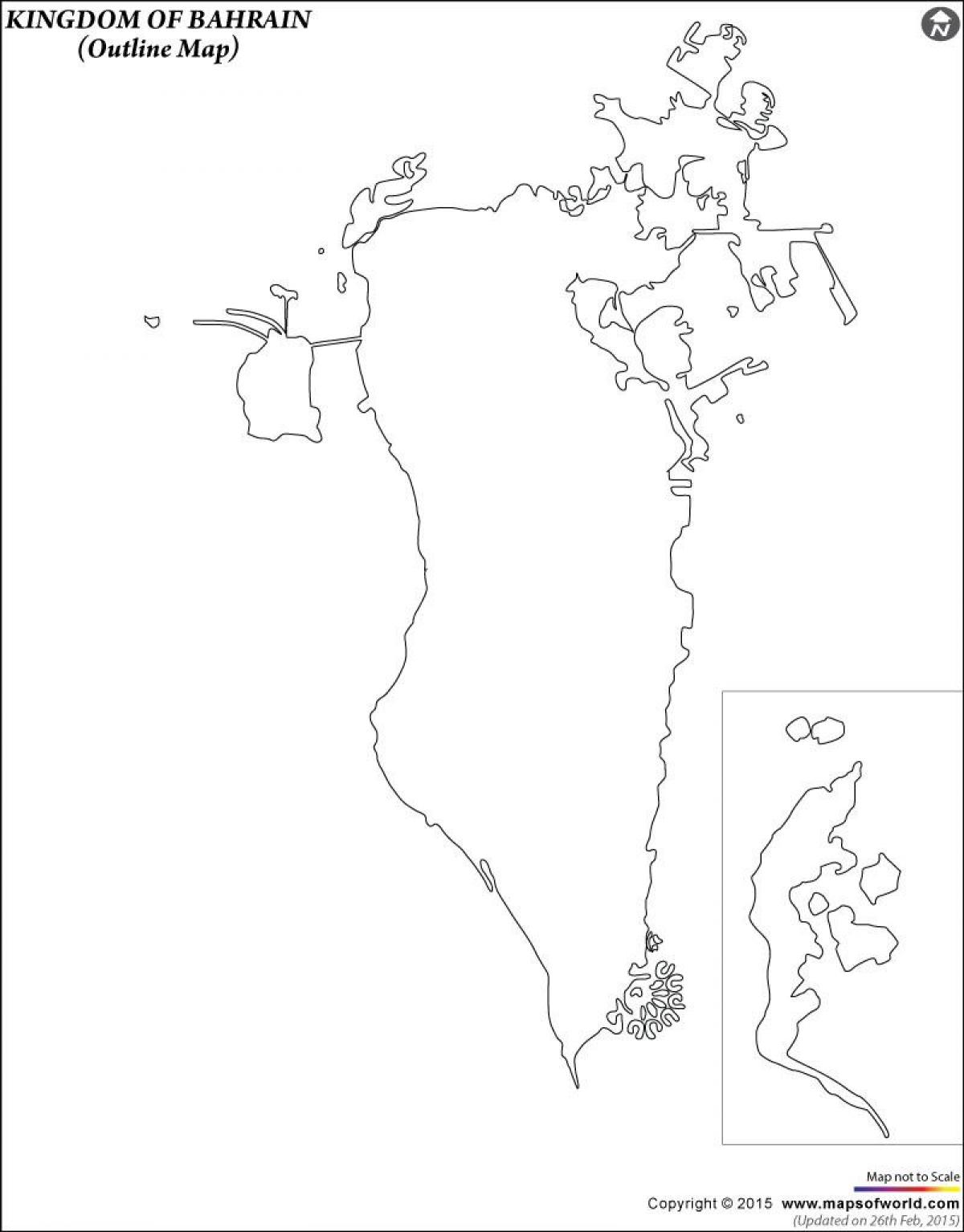 नक्शा बहरीन के नक्शे रूपरेखा