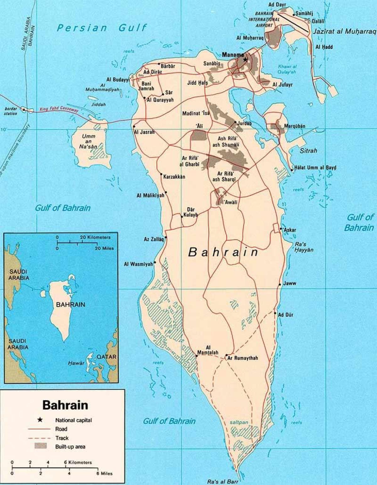 बहरीन की सड़कों का नक्शा