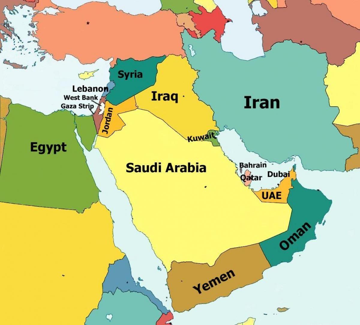 बहरीन देश में दुनिया के नक्शे