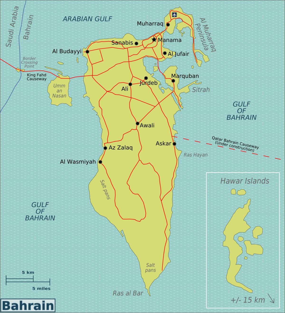 बहरीन अंतरराष्ट्रीय हवाई अड्डे के पार्किंग का नक्शा